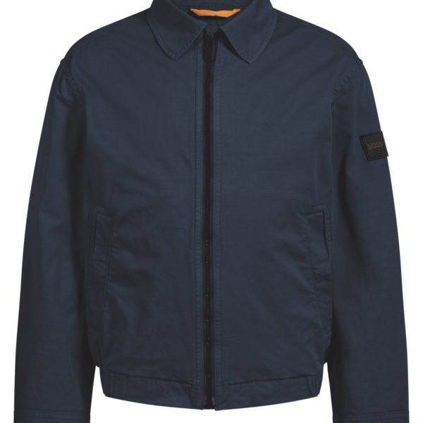 Hugo Boss Veste Relaxed en twill de coton stretch