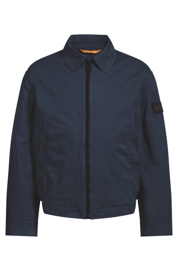 Hugo Boss Veste Relaxed en twill de coton stretch