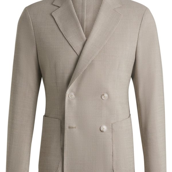 Hugo Boss Veste Slim en laine mélangée à motif