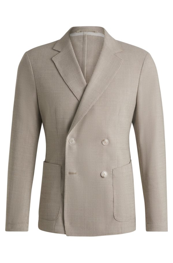 Hugo Boss Veste Slim en laine mélangée à motif