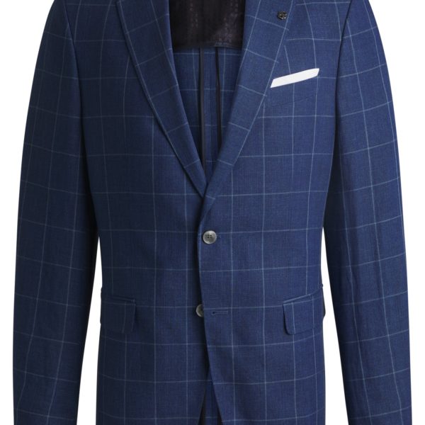 Hugo Boss Veste Slim en mélange de lin à carreaux