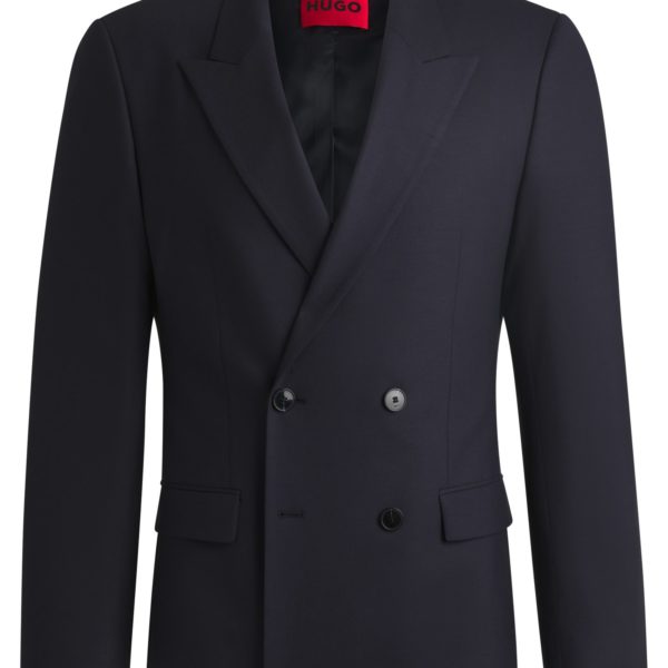 Veste Slim en popeline stretch de laine mélangée – Hugo Boss
