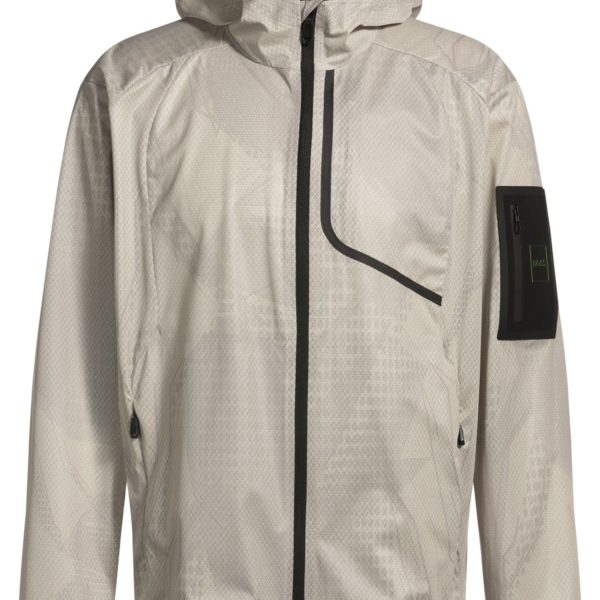 Veste à capuche en mesh laminé à imprimé intégral – Hugo Boss