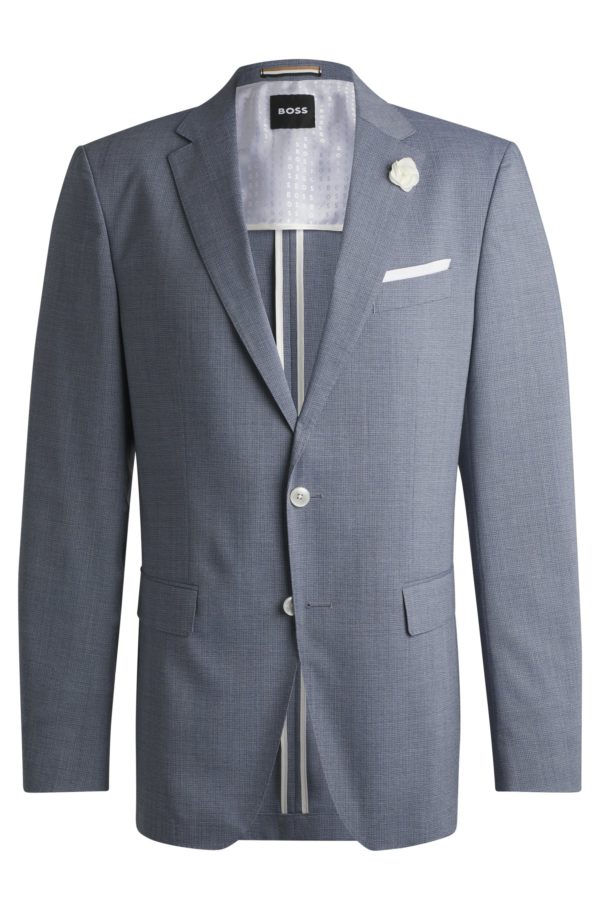 Hugo Boss Veste de costume Slim en laine mélangée à motif