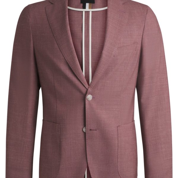 Veste de costume Slim en laine mélangée à motif – Hugo Boss