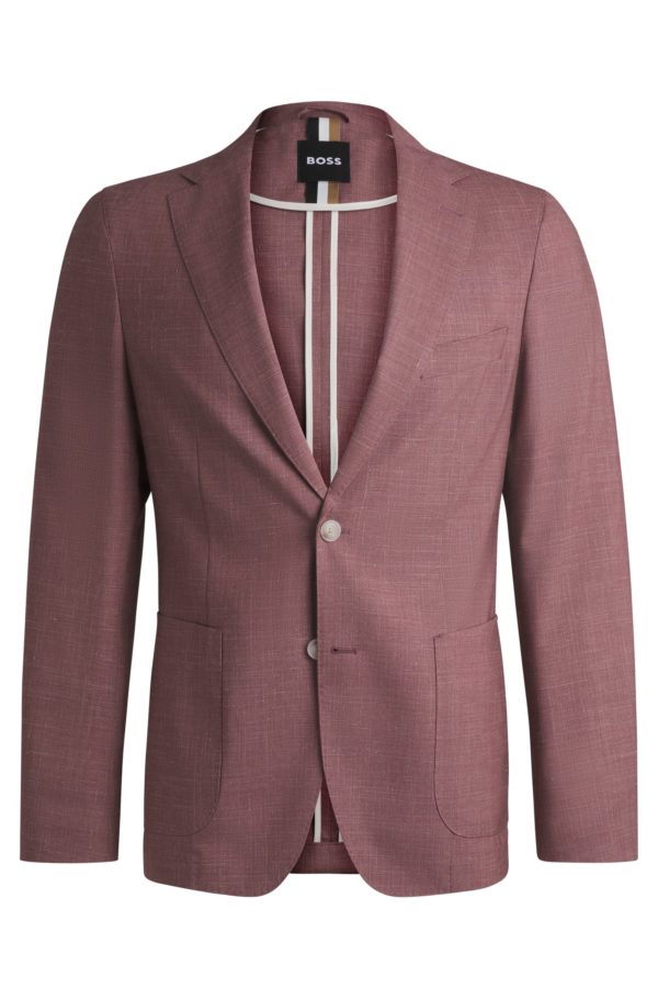 Hugo Boss Veste de costume Slim en laine mélangée à motif