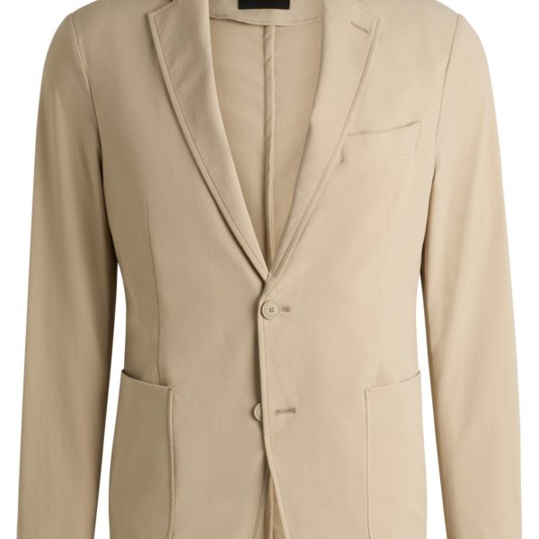 Veste de costume Slim en tissu softshell stretch idéal pour voyager – Hugo Boss