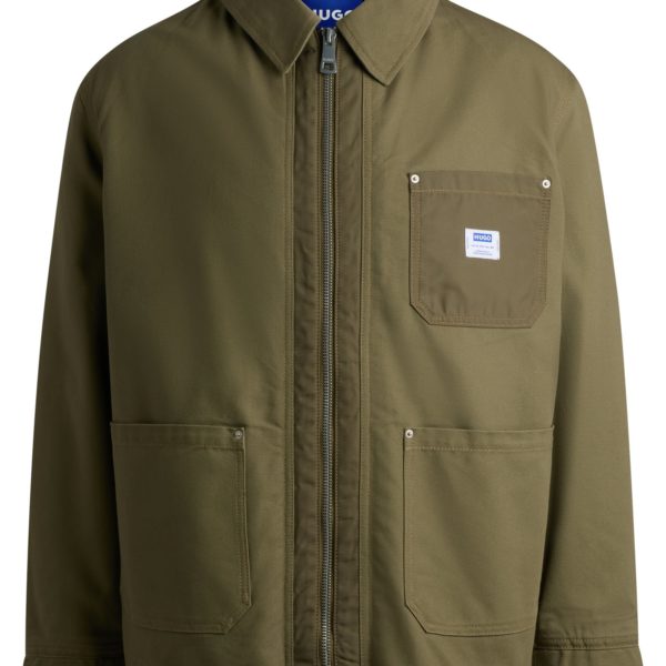 Veste matelassée Relaxed en coton avec finitions côtelées – Hugo Boss