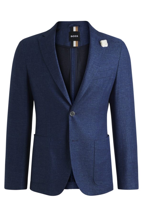 Hugo Boss Veste slim en tissu à micro motif