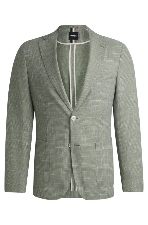 Hugo Boss Veste slim en tissu à micro motif