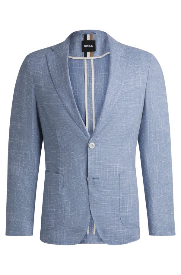 Hugo Boss Veste slim en tissu à micro motif