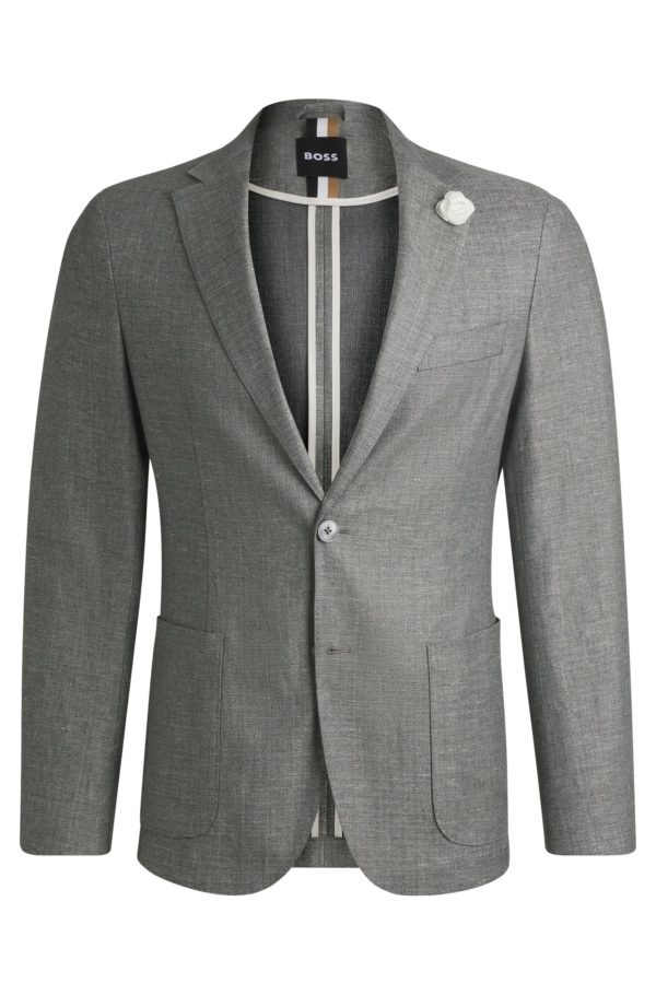 Hugo Boss Veste slim en tissu à micro motif
