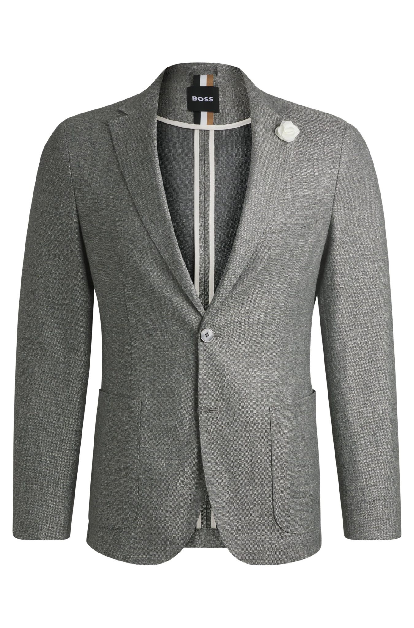 Hugo Boss Veste slim en tissu à micro motif
