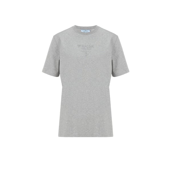 T-shirt à logo en coton - Prada