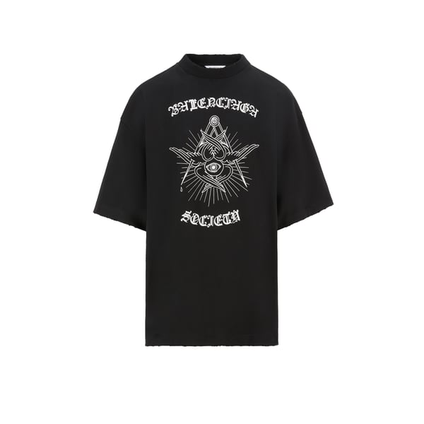 T-shirt oversize Gothic en coton - Balenciaga