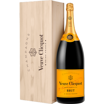 Salmanazar Champagne Veuve Clicquot Brut Carte Jaune - Caisse Bois