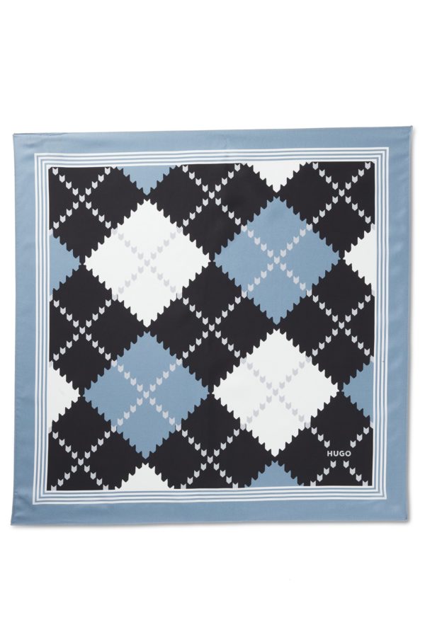 Hugo Boss Bandana en soie à imprimé moderne