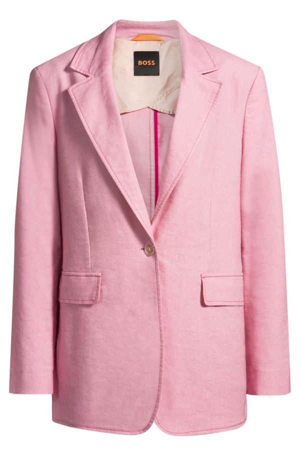 Hugo Boss Blazer droit à revers crantés