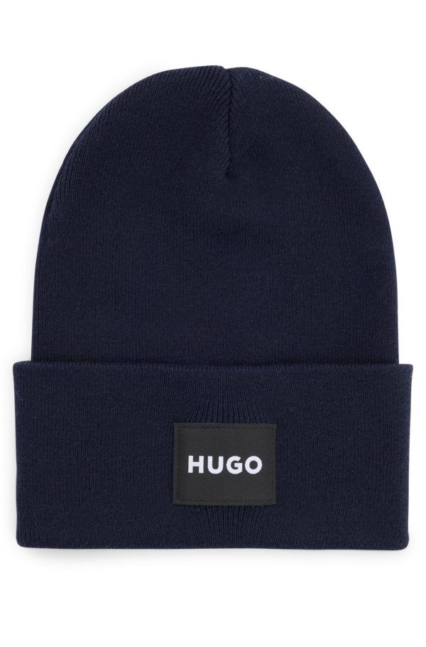 Hugo Boss Bonnet en coton avec étiquette logotée