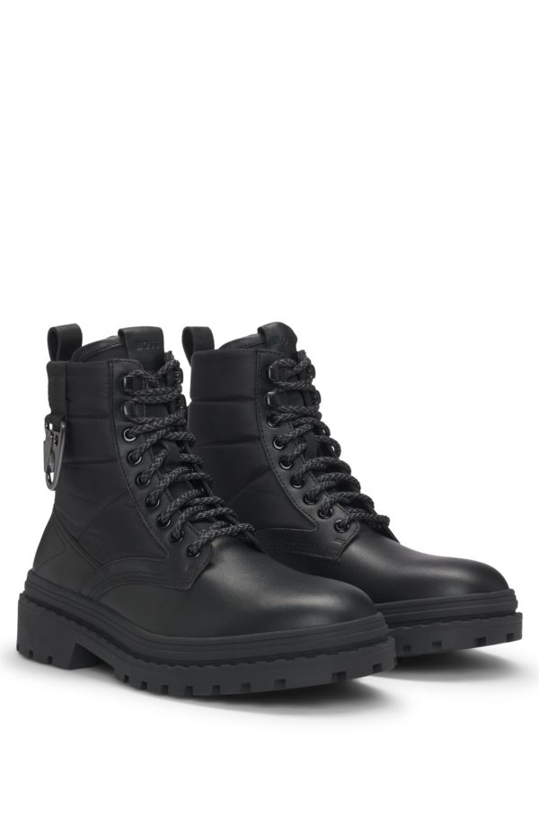 Hugo Boss Bottines en mélange de matières avec crochet mousqueton