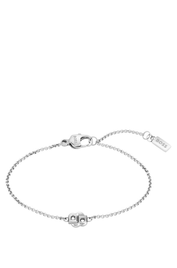 Hugo Boss Bracelet argenté à monogramme Double B