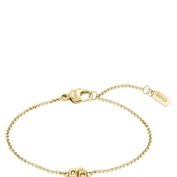 Hugo Boss Bracelet chaîne doré à monogramme Double B