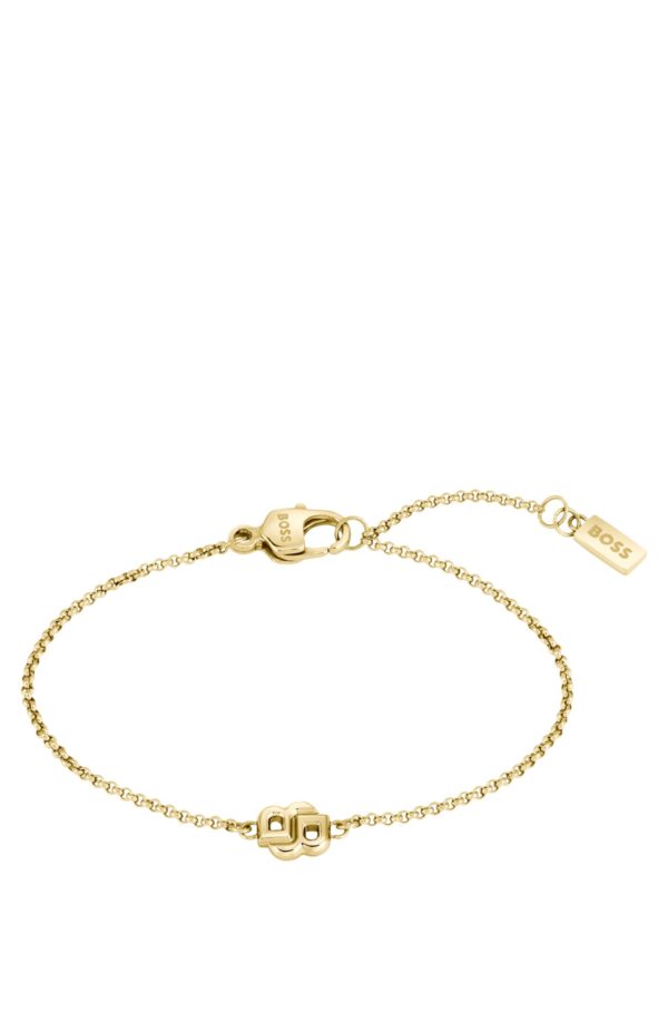 Hugo Boss Bracelet chaîne doré à monogramme Double B