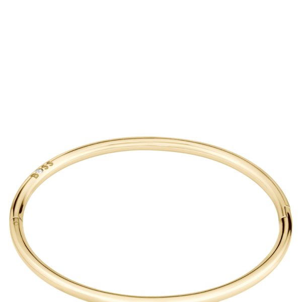 Hugo Boss Bracelet jonc doré avec détail logoté