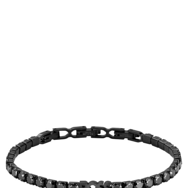 Hugo Boss Bracelet tennis avec chaîne à strass noirs