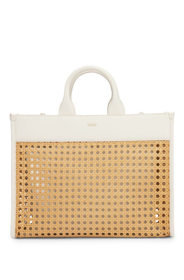 Hugo Boss Cabas tissé à logo doré