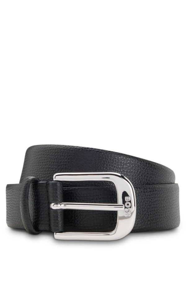 Hugo Boss Ceinture en cuir italien grainé avec boucle logotée
