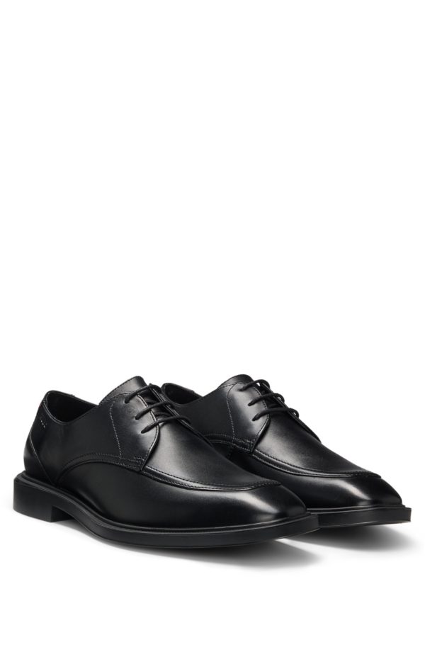 Hugo Boss Chaussures derby en cuir à double surpiqûre
