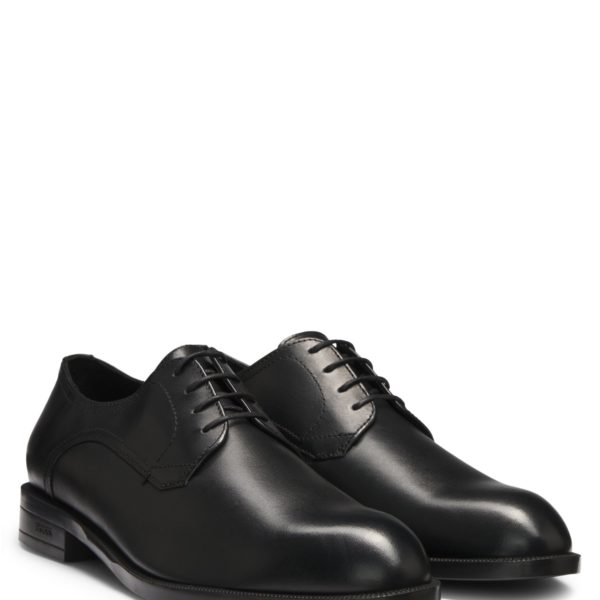 Hugo Boss Chaussures derby en cuir à double surpiqûre