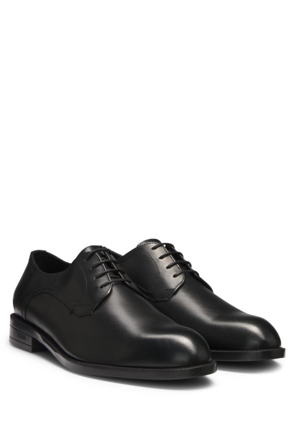 Hugo Boss Chaussures derby en cuir à double surpiqûre