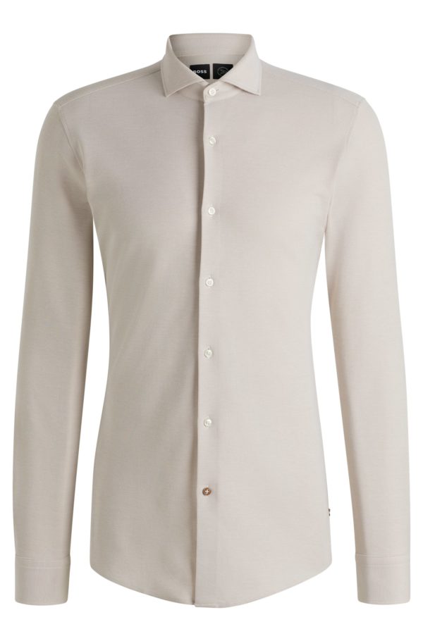 Hugo Boss Chemise Slim en jersey piqué de coton