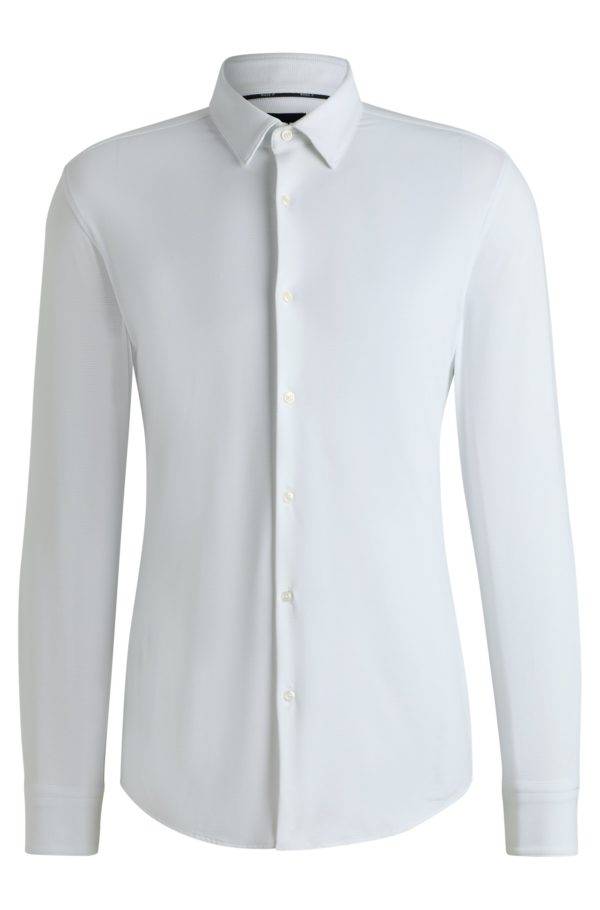 Hugo Boss Chemise Slim en jersey stretch performant et structuré