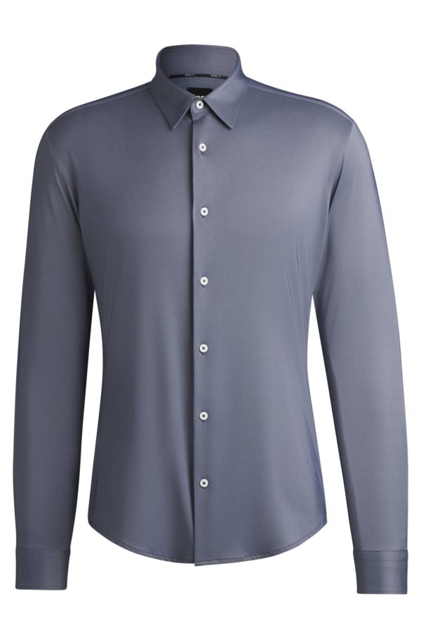 Hugo Boss Chemise Slim en tissu stretch performant structuré