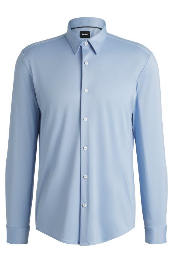 Hugo Boss Chemise Slim en tissu stretch performant structuré
