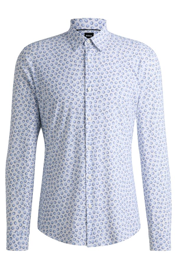 Hugo Boss Chemise slim en jersey stretch performant avec imprimé à fleurs