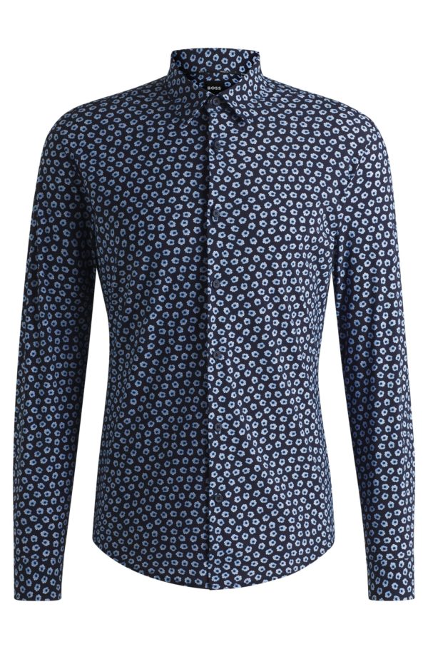 Hugo Boss Chemise slim en jersey stretch performant avec imprimé à fleurs