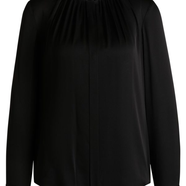 Hugo Boss Chemisier Regular sans col en soie stretch