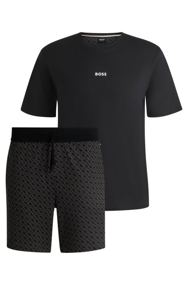 Hugo Boss Coffret cadeau pyjama en coton avec logo et monogrammes