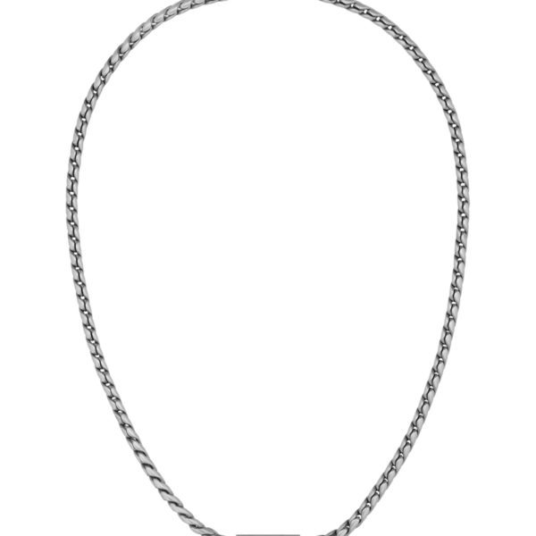 Hugo Boss Collier argenté avec chaîne tressée