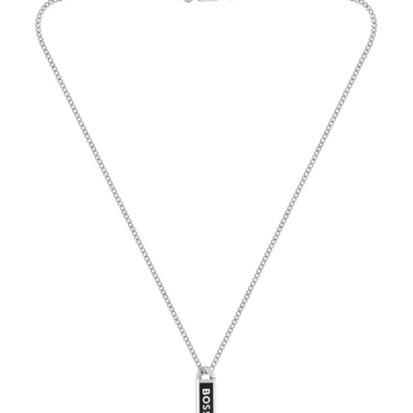 Hugo Boss Collier avec plaquette logotée