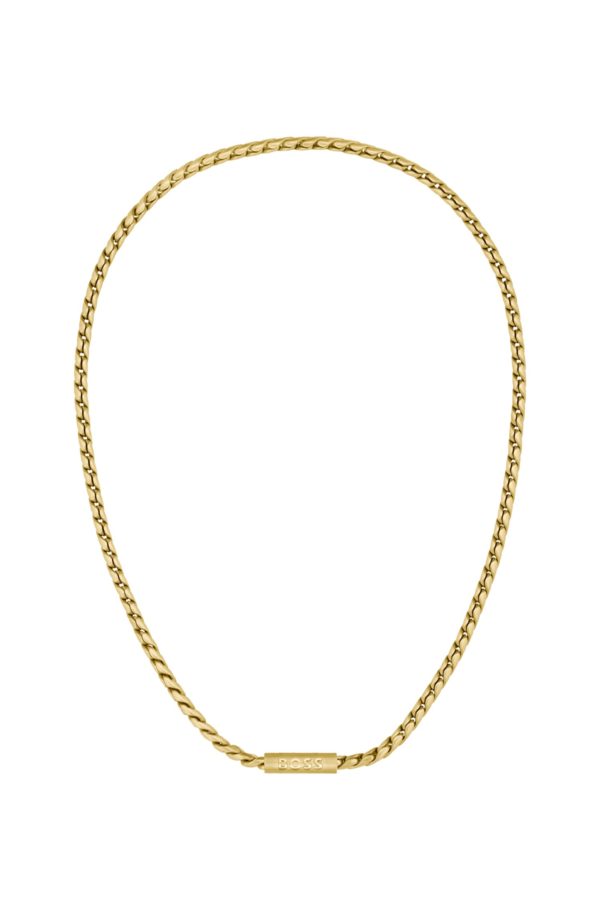 Hugo Boss Collier doré avec chaîne tressée