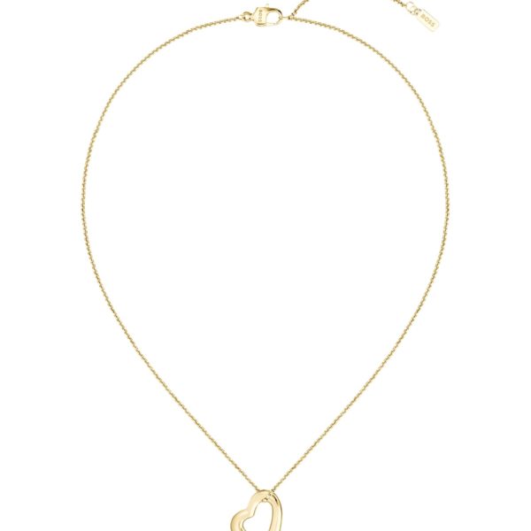 Collier doré avec pendentif cœur ouvert – Hugo Boss