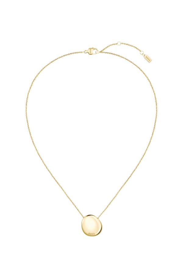 Hugo Boss Collier doré avec pendentif façon galet