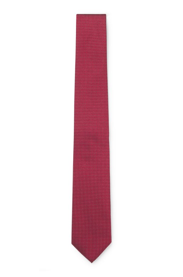 Hugo Boss Cravate en soie mélangée à motif jacquard
