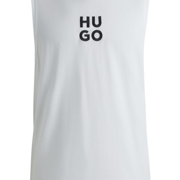 Débardeur en jersey de coton avec logo brodé revisité – Hugo Boss