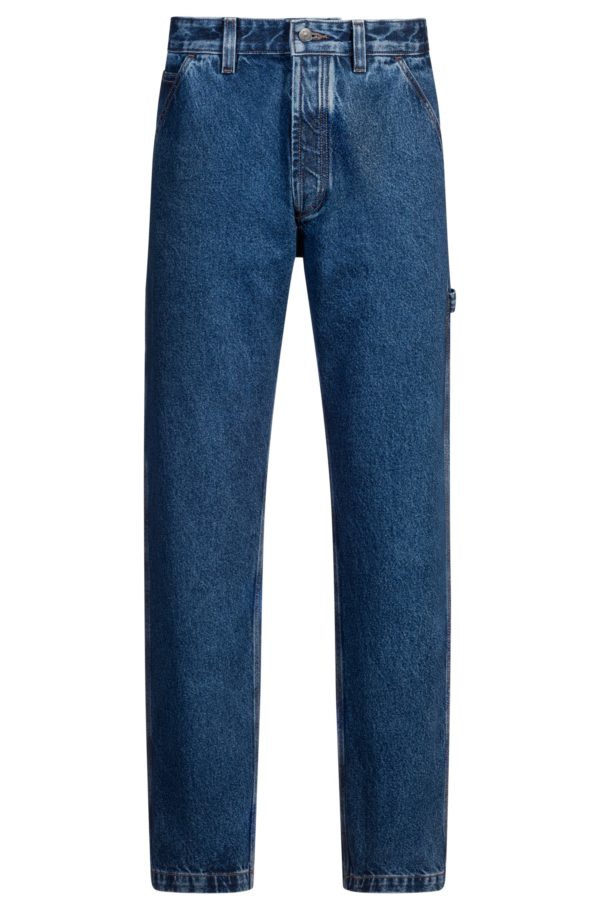 Hugo Boss Jean Regular en denim rigide bleu